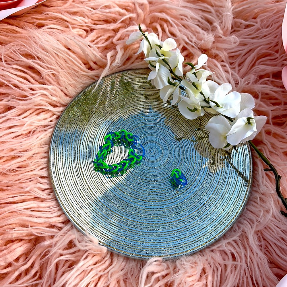 A handmade bracelet with ring. For all ages and genders